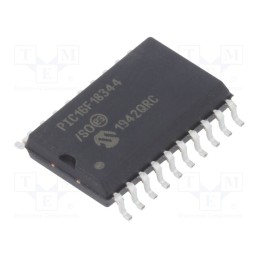 10 pcs : PIC16F18344-I/SO - IC: PIC microcontroller, 7kB, 32MHz, 2.3÷5.5VDC, SMD, SO20, PIC16