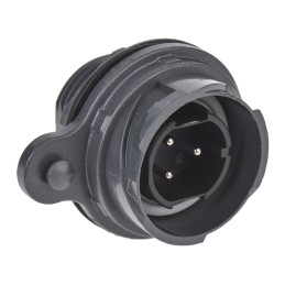 1 pcs - Bulgin Circular Connector, 3 Contacts, Front Mount, Plug, Male, IP66, IP68, IP69K, Buccaneer 7000 Series
