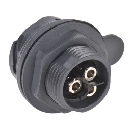 1 pcs - Bulgin Circular Connector, 3 Contacts, Front Mount, Plug, Male, IP66, IP68, IP69K, Buccaneer 7000 Series