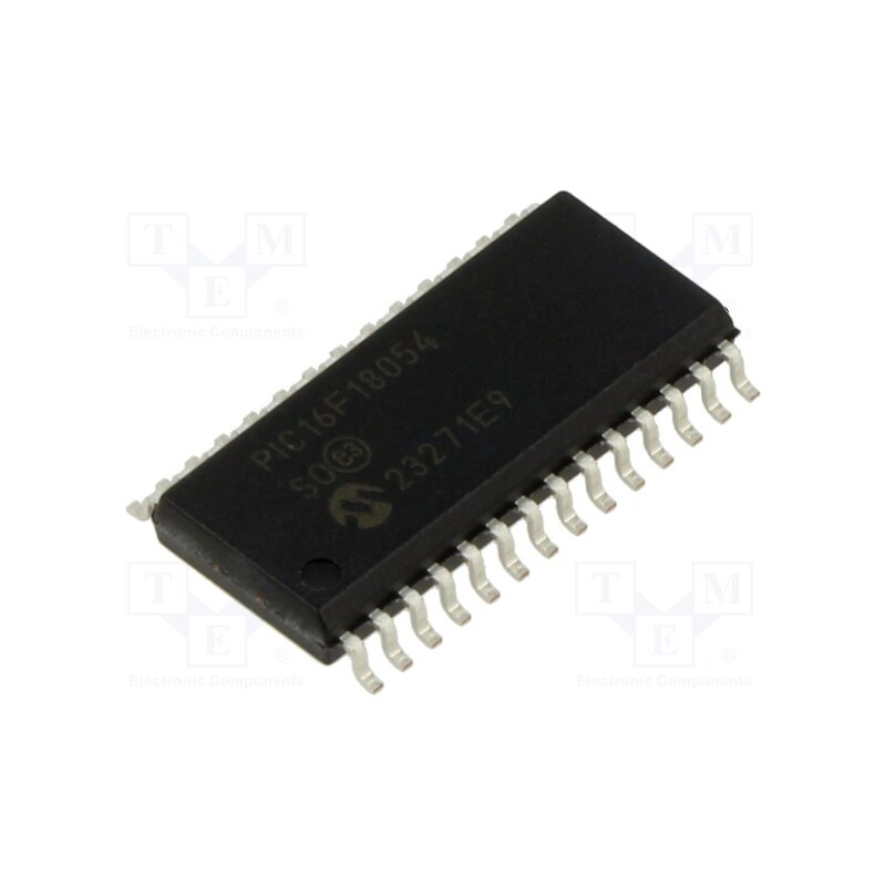 10 pcs : PIC16F18054-E/SO - IC: PIC microcontroller, 7kB, 32MHz, 1.8÷5.5VDC, SMD, SOIC28, PIC16