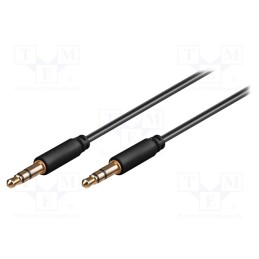10 pcs : 69107 - Cable, Jack 3.5mm 3pin plug,both sides, 2m, Plating: gold-plated