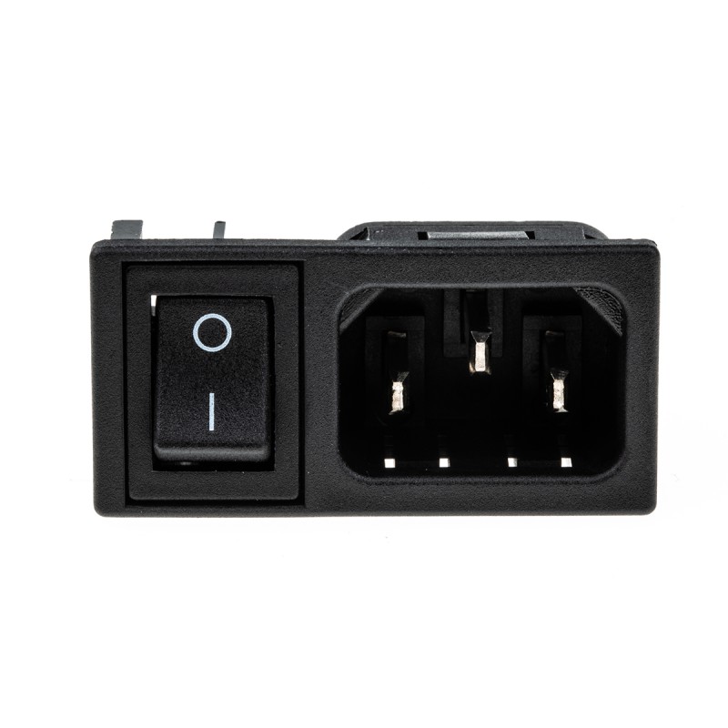 1 pcs - Bulgin C14 Snap-In IEC Connector Male, 10A, 250 V