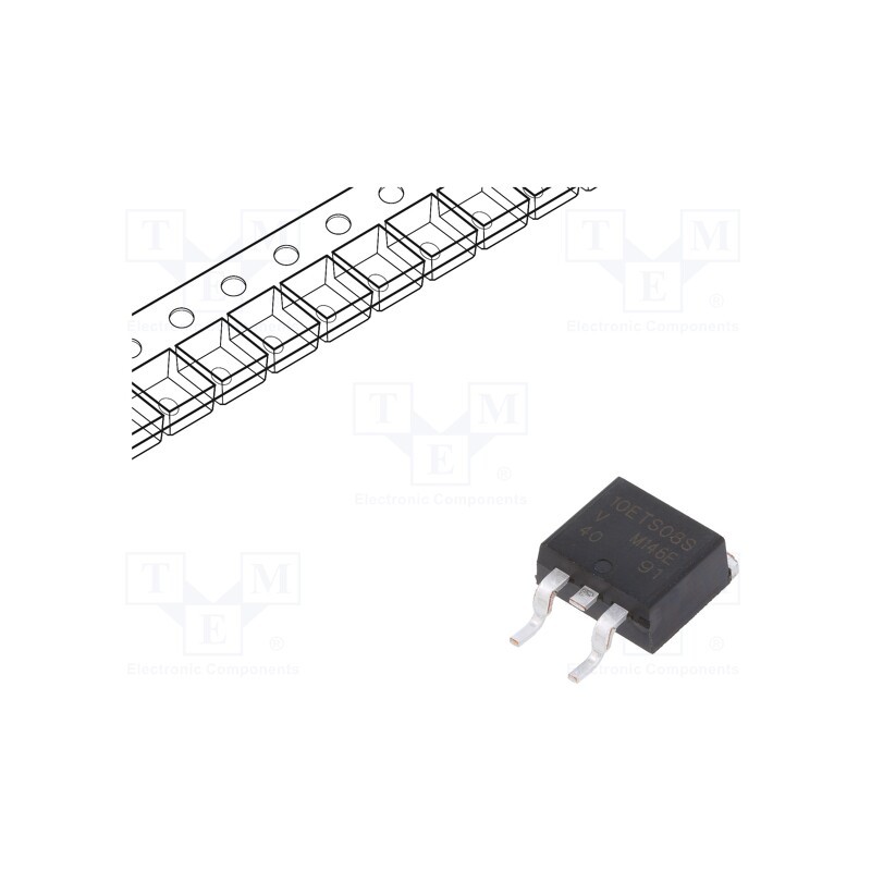 10 pcs : VS-10ETS08STRL-M3 - Diode: Schottky rectifying, SMD, 800V, 10A, D2PAK,