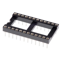 150 pcs - ASSMANN WSW 2.54mm Pitch Vertical 24 Way, Through Hole Turned Pin Open Frame IC Dip Socket, 3A