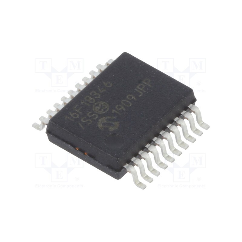 10 pcs : PIC16F18346-I/SS - IC: PIC microcontroller, 28kB, 32MHz, 2.3÷5.5VDC, SMD, SSOP20,