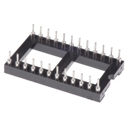 150 pcs - ASSMANN WSW 2.54mm Pitch Vertical 24 Way, Through Hole Turned Pin Open Frame IC Dip Socket, 3A