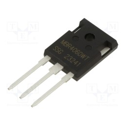 10 pcs : MBR4060WT - Diode: Schottky rectifying, THT, 60V, 40A, TO247AD, , Ir: 1mA