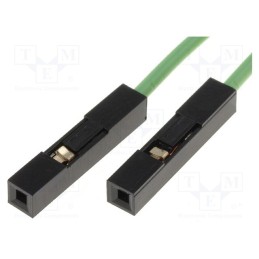 10 set : CAB/AG - Connection cable, PIN: 1, green, 10pcs, 250mm