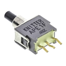 1 pcs - KNITTER-SWITCH Push Button Switch, Momentary, PCB, 6.2mm Cutout, SPDT, 48V ac/dc