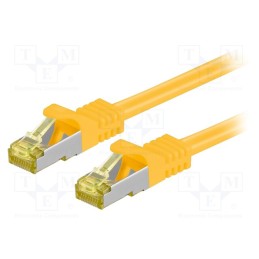 10 pcs : 91575 - Patch cord, S/FTP, 6a, stranded, Cu, LSZH, yellow, 0.5m, 26AWG