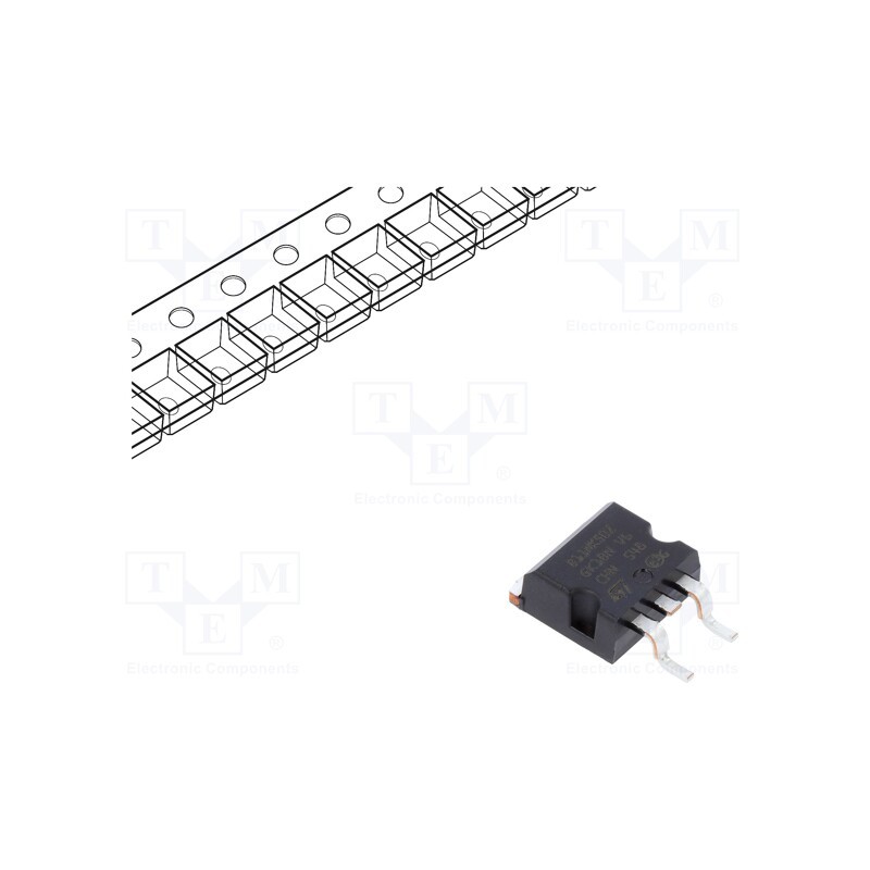 10 pcs : STB11NK50ZT4 - Transistor: N-MOSFET, unipolar, 500V, 6.3A, Idm: 40A, 125W, D2PAK
