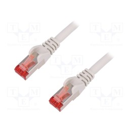 10 pcs : 92455 - Patch cord, S/FTP, 6, stranded, Cu, LSZH, grey, 150mm