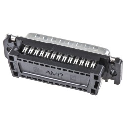 1 pcs - TE Connectivity Amplimite HDF-20 25 Way Right Angle Cable Mount D-sub Connector Plug, 2.76mm Pitch