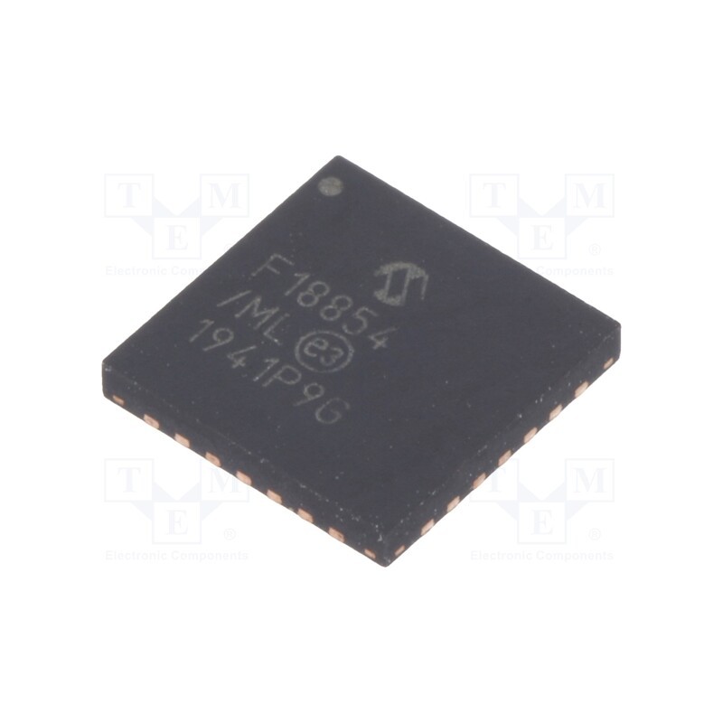 10 pcs : PIC16F18854-I/ML - IC: PIC microcontroller, 7kB, 32MHz, 2.3÷5.5VDC, SMD, QFN28, PIC16