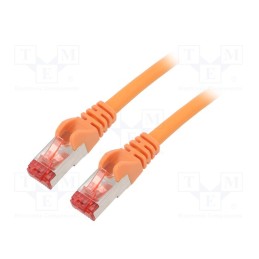 10 pcs : 93340 - Patch cord, S/FTP, 6, stranded, Cu, LSZH, orange, 0.25m, 28AWG