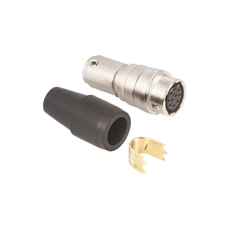 1 pcs - Hirose Circular Connector, 10 Contacts, Cable Mount, Miniature Connector, Socket, Female, HR10 Series