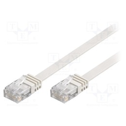 10 pcs : 93360 - Patch cord, U/UTP, 5e, stranded, CCA, PVC, white, 3m