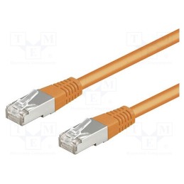10 pcs : 93444 - Patch cord, SF/UTP, 5e, stranded, CCA, PVC, orange, 0.5m, 26AWG