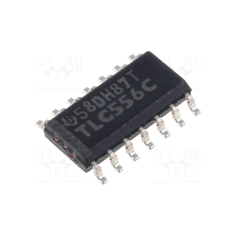 10 pcs : TLC556CD - IC: peripheral circuit, astable,timer, 2.1MHz, 2÷15VDC, SO14,