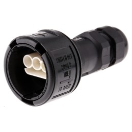 1 pcs - 3 Pole IP68 Rating Cable Mount Male Mains Inline Connector Rated At 16A