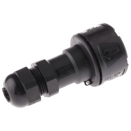 1 pcs - 3 Pole IP68 Rating Cable Mount Male Mains Inline Connector Rated At 16A