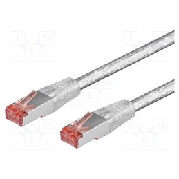 10 pcs : 93550 - Patch cord, S/FTP, 6, stranded, Cu, LSZH, transparent, 2m, 28AWG