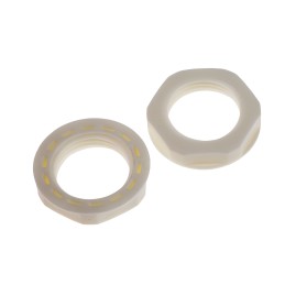 25 pcs - RS PRO White Nylon 66 Cable Gland Locknut, M20 Thread, IP68