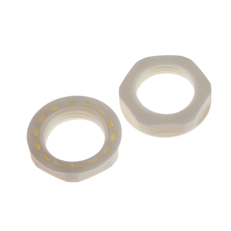 25 pcs - RS PRO White Nylon 66 Cable Gland Locknut, M20 Thread, IP68