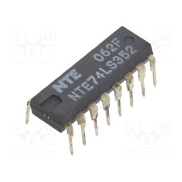 10 pcs : NTE74LS352 - IC: digital, 4 to 1 line,multiplexer,data selector, Ch: 2, DIP16