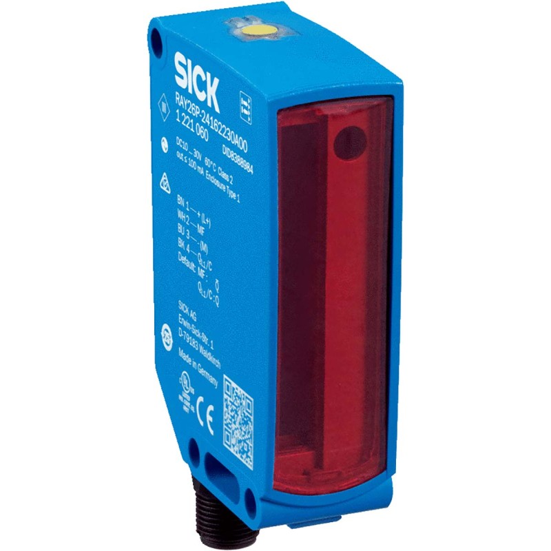 1 pcs - Sick Retroreflective Photoelectric Sensor, Block Sensor, 4.5 m Detection Range