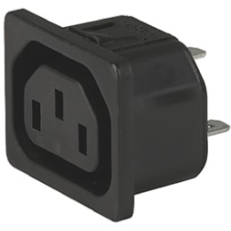 1 pcs - Schurter C13 Snap-In IEC Connector Socket, 15A, 250 V