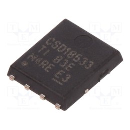 10 pcs : CSD18533Q5AT - Transistor: N-MOSFET, unipolar, 60V, 100A, 116W, VSONP8, 5x6mm