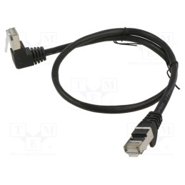 10 pcs : 94186 - Patch cord, F/UTP, 5e, stranded, CCA, PVC, black, 0.5m, 26AWG