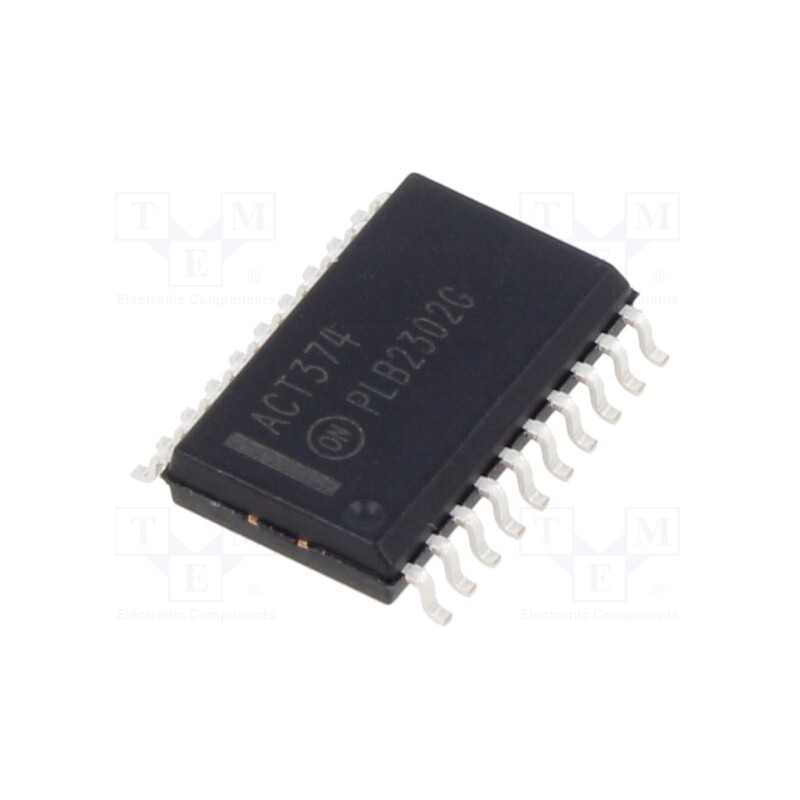 10 pcs : MC74ACT374DWG - IC: digital, 3-state,octal,D flip-flop, Ch: 8, TTL, ACT, SMD, SOIC20