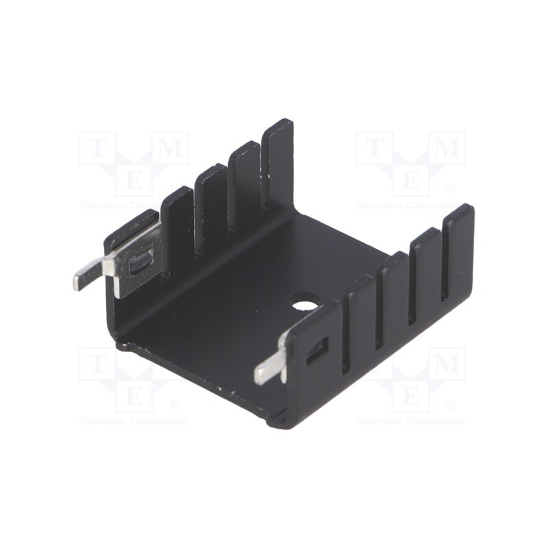 10 pcs : HS-003 - Heatsink: moulded, U, TO220, black, W: 25.4mm, H: 12.7mm, 13K/W