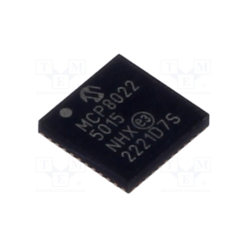 10 pcs : MCP8022-5015H/NHXVAO - IC: driver, 3-phase motor controller,LDO, UART, VQFN40, 0.5A, Ch: 3