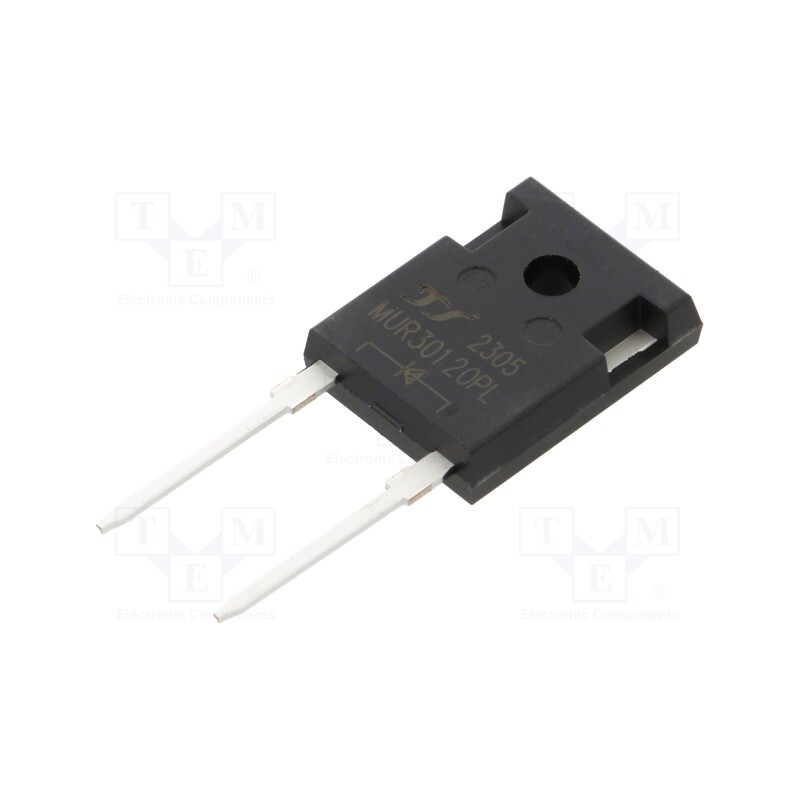 10 pcs : MUR30120PL - Diode: rectifying, THT, 1.2kV, 30A, , Ifsm: 210A, TO247AC, 70ns
