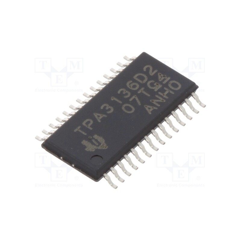 10 pcs : TPA3136D2PWP - IC: audio amplifier, Pout: 20W, 4.5÷14.4VDC, Ch: 2, Amp.class: D