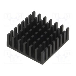 10 pcs : ICK BGA 27 X 27 X 10 - Heatsink: extruded, black, L: 27mm, W: 27mm, H: 10mm, aluminium