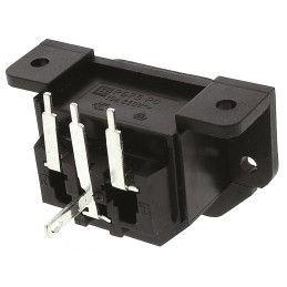 1 pcs - Bulgin C13 Right Angle Panel Mount, PCB Mount IEC Connector Socket, 10A, 250 V