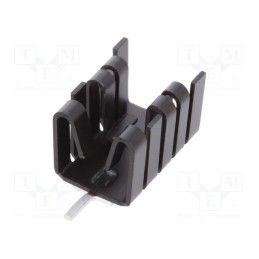 10 pcs : FK 237 SA 220 V - Heatsink: moulded, TO221, black, L: 25.4mm, W: 14.5mm, H: 13.51mm