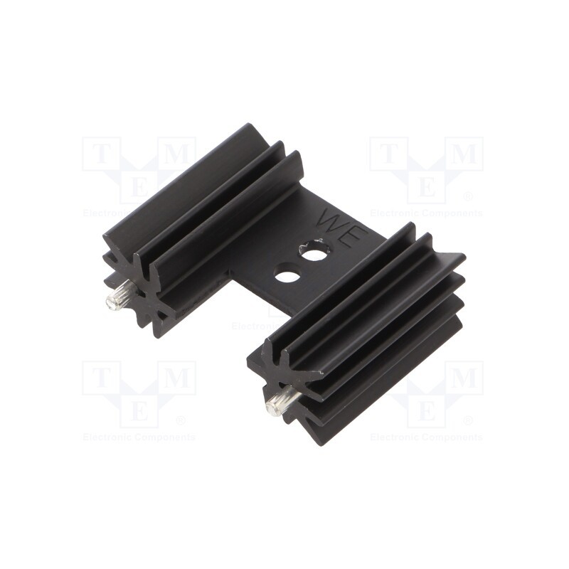 10 pcs : 637-10ABPE - Heatsink: extruded, H, TO220, black, L: 25.4mm, W: 12.7mm, H: 34.9mm