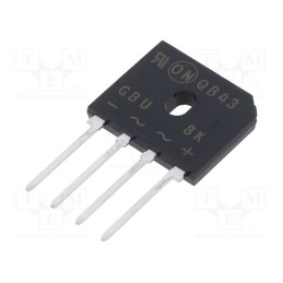 10 pcs : GBU8K - Bridge rectifier: single-phase, Urmax: 800V, If: 8A, Ifsm: 200A