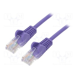 10 pcs : 95219 - Patch cord, U/UTP, 5e, stranded, CCA, PVC, violet, 1m, 27AWG