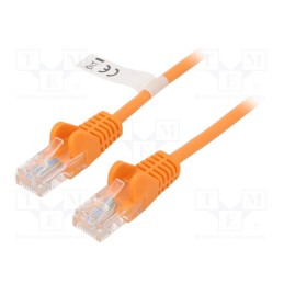 10 pcs : 95227 - Patch cord, U/UTP, 5e, stranded, CCA, PVC, orange, 2m, 27AWG