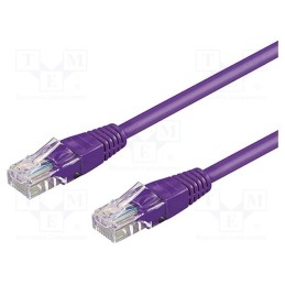10 pcs : 95240 - Patch cord, U/UTP, 5e, stranded, CCA, PVC, violet, 5m, 27AWG