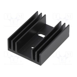 10 pcs : SK 09 37,5 SA TO 220 - Heatsink: extruded, TO220, black, L: 37.5mm, W: 29mm, H: 11.5mm, 11K/W
