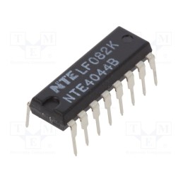 10 pcs : NTE4044B - IC: digital, RS latch, Ch: 4, IN: 2, CMOS, 3÷18VDC, THT, DIP16, 120uA