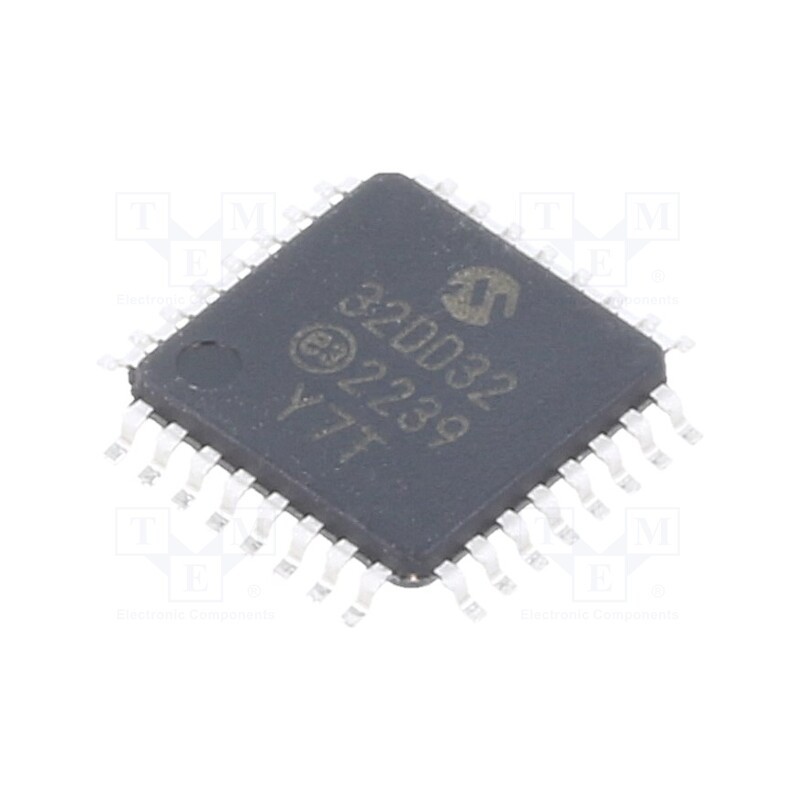 10 pcs : AVR32DD32-I/PT - IC: AVR microcontroller, TQFP32, Ext.inter: 27, Cmp: 1, AVR32