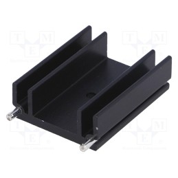 10 pcs : - Heatsink: extruded, TO220, L: 37.5mm, W: 29mm, H: 12mm, 8.5K/W